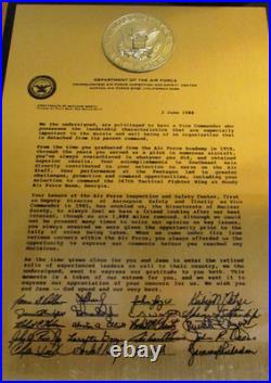 1959 Us Air Force Academy 1st Grad Class Flag Shoulder Boards Awards Et Lt. Col