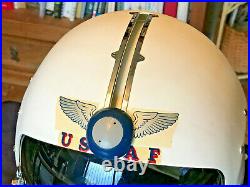 1960 USAF HGU-2/P Pilot's Helmet & Bag withO2 Mask & Commo Tagged Major Loisel