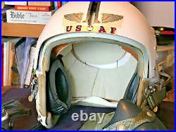 1960 USAF HGU-2/P Pilot's Helmet & Bag withO2 Mask & Commo Tagged Major Loisel