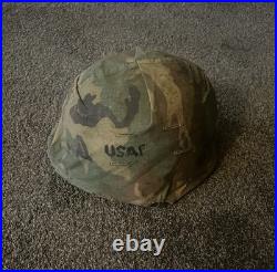 1960's USAF Air Force Camouflage Helmet Excellent Condition