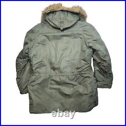 1960s US Air Force Parka N-3B Size Med Southern Athletic Vintage Coyote Conmar