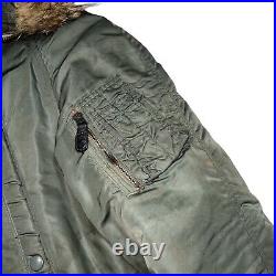 1960s US Air Force Parka N-3B Size Med Southern Athletic Vintage Coyote Conmar
