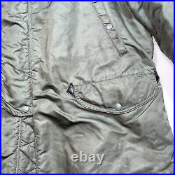 1960s US Air Force Parka N-3B Size Med Southern Athletic Vintage Coyote Conmar