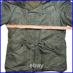 1960s US Air Force Parka N-3B Size Med Southern Athletic Vintage Coyote Conmar