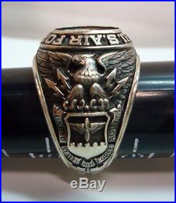 1962 US Air Force Academy 14k Class Ring Vietnam Falcon Red Tags Rare