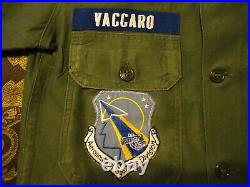 1964 Vietnam Us Air Force Colonel Ss Shirt Og107 Sateen- Goddard Director/c-info