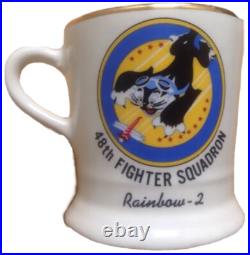 1970s 48TH FIGHTER SQUADRON UNITED STATES AIR FORCE COFFEE MUG, RAINBOW 2
