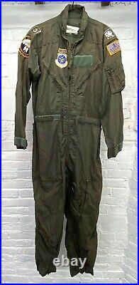 1971 US Air Force 312th MAS LT Colonels Patched CWU 27/P Flight Suit