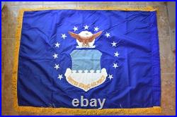 1990 USAF Air Force Blank Embroidered Organizational Flag w Fringe 3'x4