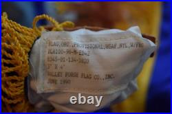 1990 USAF Air Force Blank Embroidered Organizational Flag w Fringe 3'x4