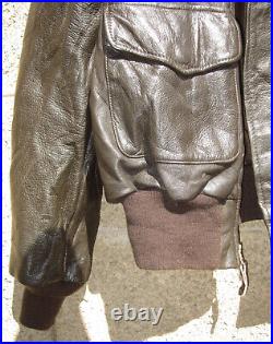 1992 USAF A-2 Leather Flight Jacket Flyers by Branded Garments / Orchard 46L