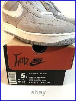 1998 Vintage Nike Air Force 1 SC Suede Zen Gray W6.5 5Y