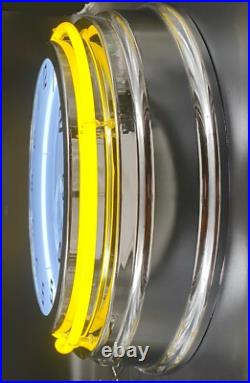 19 United States Air Force Sign Yellow Double Neon Clock