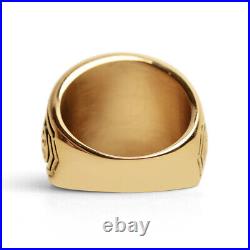 1.25ct Simulated Sapphire United States Air Force Ring 14k Yellow Gold Plated