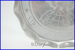 1st Strategic Support Squadron Air Command Silver Tray Plate 14 Diameter USAF