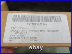 200 USAF 2 In. Wings Master & Senior Navigator Oberserver New In Bags 1983 &'84
