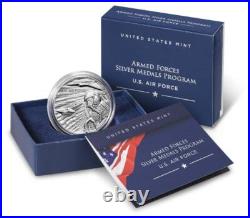 2022 US Air Force One Ounce Silver Medal with box and COA SAF1