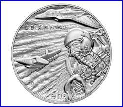 2022 US Air Force One Ounce Silver Medal with box and COA SAF1