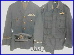 2ww RAF Royal Air Force F/LT cap tunic aircrew battledress and trousers 1943