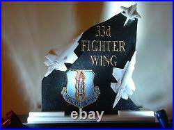 33d FIGHTER WING Unit Display Original Sculpture Scale Prototype Granite& Marble