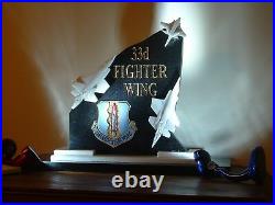 33d FIGHTER WING Unit Display Original Sculpture Scale Prototype Granite& Marble