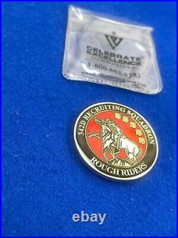 342D Recruiting Squadron Rough Riders US Airforce Challenge Coin