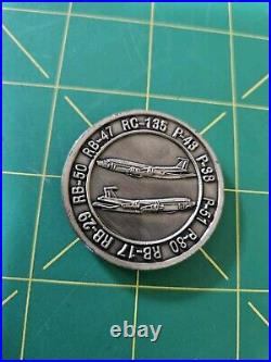 343 Reconnaissance Sq Challenge Coin USAF RC-135 RB-29 RB-50 P-38 P-43 P-51 P-80