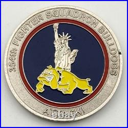 354th Fighter Squadron Bulldogs A-10 Warthog Challenge Coin #125 Air Force