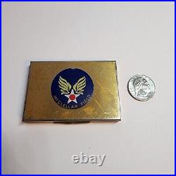 40s Vintage McClellan Field AFB gold compact