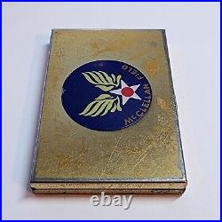 40s Vintage McClellan Field AFB gold compact