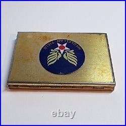 40s Vintage McClellan Field AFB gold compact