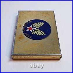 40s Vintage McClellan Field AFB gold compact