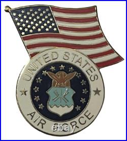 50 Pack USA Flag / United States Air Force Motorcycle Hat Cap Lapel Pin MS-567