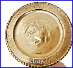 526th FIGHTER INTERCEPTOR SQUADRON LANDSTUHL GERMANY HANDMADE BRASS WALL PLATE