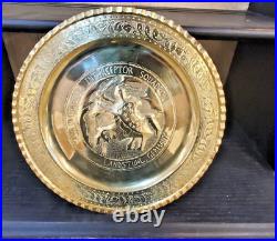 526th FIGHTER INTERCEPTOR SQUADRON LANDSTUHL GERMANY HANDMADE BRASS WALL PLATE