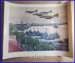 5 Vtg Vietnam War Era United States Air Force Posters / Prints USAF Miniguns &