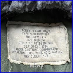 70s Vintage Military 1972 Dated Vietnam War USAF N-3B Modified Parka Jacket