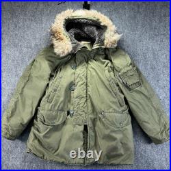70s Vintage Military 1972 Dated Vietnam War USAF N-3B Modified Parka Jacket