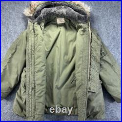 70s Vintage Military 1972 Dated Vietnam War USAF N-3B Modified Parka Jacket