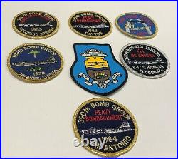 7 Different 390th bombardment group patches Co, AZ, FL, Tx, St Lewis, Oh SVR NEZ