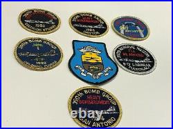 7 Different 390th bombardment group patches Co, AZ, FL, Tx, St Lewis, Oh SVR NEZ