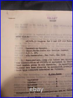 7 PAGES U. S. Army Air Forces letters dated September 13, 1944, Aps-15 Air Force