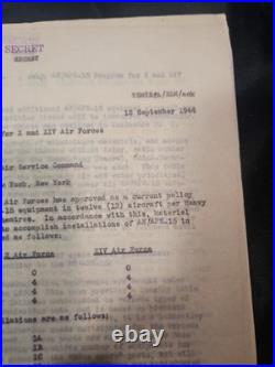 7 PAGES U. S. Army Air Forces letters dated September 13, 1944, Aps-15 Air Force