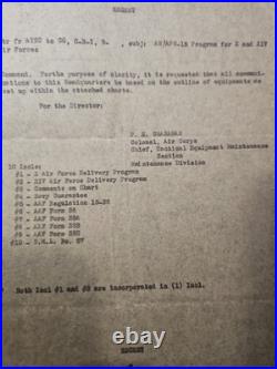 7 PAGES U. S. Army Air Forces letters dated September 13, 1944, Aps-15 Air Force