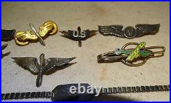 8 United States Air Force, etc. WWII Era Pins, etc. From Estate Sale
