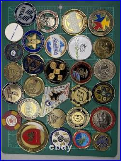 90 Challenge Coin Lot Army Navy FBI USSS DEA USAF USA USMC OIF WOW