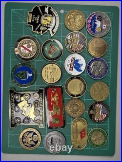 90 Challenge Coin Lot Army Navy FBI USSS DEA USAF USA USMC OIF WOW