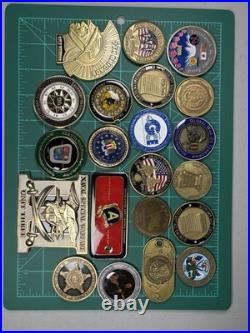 90 Challenge Coin Lot Army Navy FBI USSS DEA USAF USA USMC OIF WOW