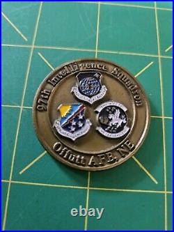 97 Intelligence Sq Challenge Coin USAF Offutt AFB NE RC-135 Rivet Joint Boeing