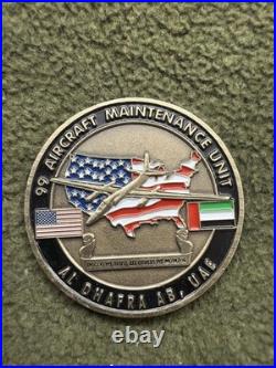 99th Aircraft Maint Sq U2 Spy Plane Al Dhafra UAE USAF Challenge Coin Numbered